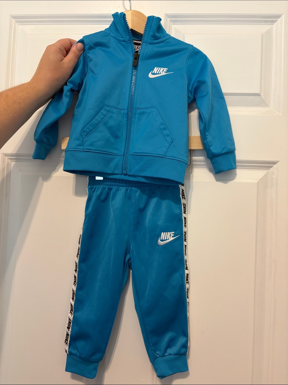 Nike Kids Bright Blue Zip Hoodie & Track Joggers Set